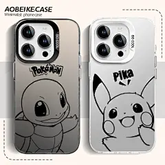 适用于苹果15手机壳新款彩银硬壳iPhone11搞怪皮卡丘12pro防摔不顶膜14plus创意大孔11小众13promax网红潮流-tmall.com天猫