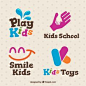 Fantastic kids logos with pink details | Free Vector #Freepik #freevector #logo #business #people #design