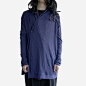 【無明】 原创设计 薄款亚麻V领针织衫深蓝色中长款开衫_时境-淘宝网