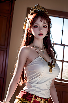 上海大魔王采集到中国彩色美女国画风
