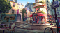 Paris street / apartment, Robin Lhebrard : 2D backgrounds inspired by Paris city, I worked on two years ago now. <br/>"Seduction stories" Otome game.<br/>Butokaï studio