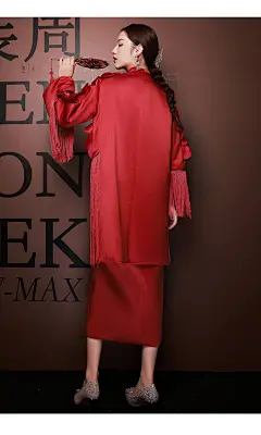 旗袍2021年新款中国风走秀演出主持人年会晚礼服女宴会气质高级感-淘宝网