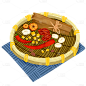 腊八节手绘插画-配料