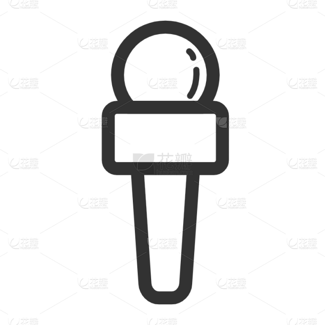 扁平-新闻要素icon-话筒