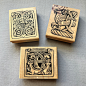 Vintage Stampers Anonymous Pick Your Symbol or Pattern Rubber image 1