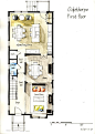 Real Estate Watercolor 2D Floor Plans Part 1 on Behance: 