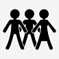 团体三人组数字图标 暴徒 icon 标识 标志 UI图标 设计图片 免费下载 页面网页 平面电商 创意素材