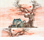 枯藤老树昏鸦，小桥流水人家，古-七盯