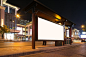 布告栏,夜晚,空白的,广告业,城市_ee5fd1598_bus station at night _创意图片_Getty Images China