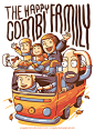 The Happy Combi Family : T-shirt design that was done for becombi.com