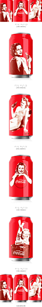 可口可乐125周年,复古美女罐.