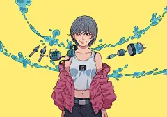 充满想象力的未来世界少女插画，角色设计俏皮可爱又不失优雅