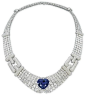 A SAPPHIRE AND DIAMOND NECKLACE, BY CARTIER@北坤人素材