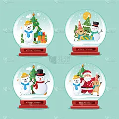 地球形,圣诞装饰物,雪花球,华丽的,球体,雪,圣诞老公,节日,问候