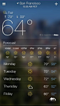 Yahoo's Redesigned Weather App | Apps and Websites