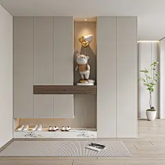 现代玄关鞋柜 入户玄关 饰品摆件 潮玩