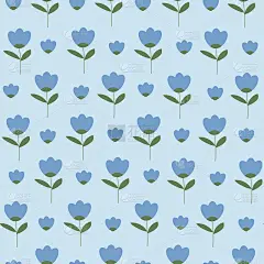 野花郁金香，无缝图案。植物矢量插图。用于纸张，封面，织物，礼品包装，墙壁艺术，室内装饰。