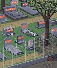 【插画设计】被手机绑定的生活，寓意深长~