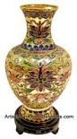 Chinese Art / Chinese Collectibles: Chinese Cloisonne Vase – Wealth Flowers