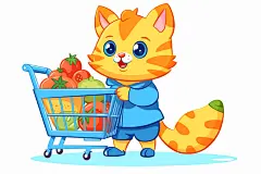 家宠猫咪小猫幼崽插画贴纸