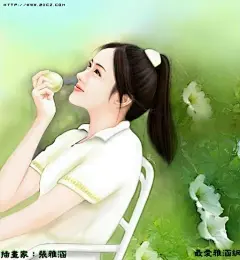 张雅涵手绘美眉插画作品欣赏[一][40P] #采集大赛#