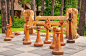 大型木制国际象棋