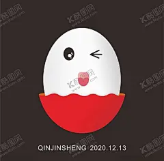 表情包鸡蛋-红 【酷图网】可爱,鸡蛋,红色,调皮,蛋蛋