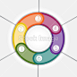 图表多色环 6 个职位#时间轴设计##PPT##UI##矢量图##EPS# #数据图##设计构图##扁平化设计##图表# #营销#
