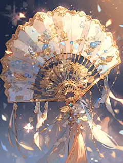 扇子｜古风折扇手帐插画素材｜第一弹