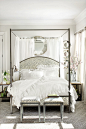 Louisa canopy bed with zebra print upholstery