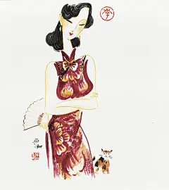 【《彩墨 .佳人》之八 -李守白人物水彩水粉-纸面(2013年作)】李守白淡彩佳人系列作品_个人作品推介、展示平台_雅昌艺术家网