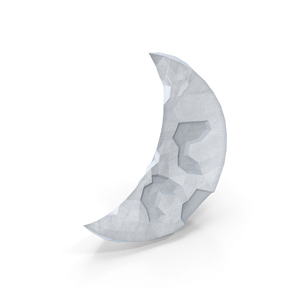 Low Poly Crescent Mo...