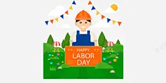 卡通工人劳动节贺卡矢量图 免抠png 设计图片 免费下载 页面网页 平面电商 创意素材