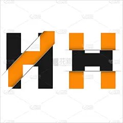 字母H标志图标设计模板元素。向量的颜色标志。