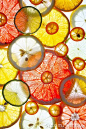 Sliced Citrus Fruits: