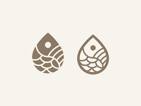 Fish Drop Logo by Du...