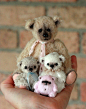 needle felted bears