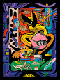 surreal Digital Art  Character design  ILLUSTRATION  Drawing  cartoon Automatic Drawing