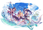 Aqours Third-Years Art from Granblue Fantasy