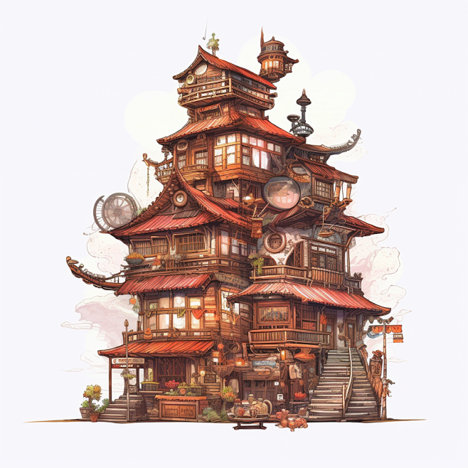 蒸汽朋克风建筑 (62)