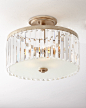 Intrigue Crystal Semi-Flush Mount