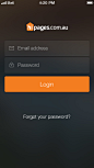 iPhone App Login Screen