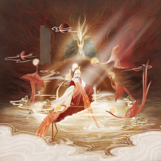 太阳女神-羲和_安年丫丫__插画师作品_涂鸦王国gracg.com