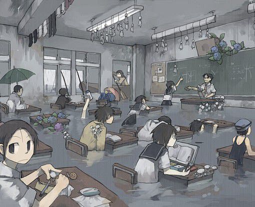 唯美的校园题材插画 - 插画图片_插画师...