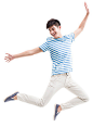 跳,快乐,时尚,青年文化,嘻哈_f3c9c3c94_快乐的年轻男子跳跃_创意图片_Getty Images China