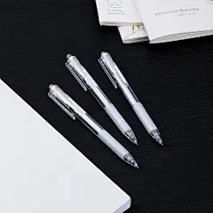 得力文具A122按动中性笔0.5黑色小清新中性笔商务办公12支-tmall.com天猫