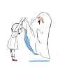 (what it was in the ghost? | illustration a la mode | Pinterestから)