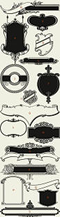 Letterhead Fonts / LHF Centennial Panels 4 / Decorative Panels NOT FREE