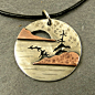 Pendant Necklace Mixed Metal Landscape  #手工# #首饰# #创意# #设计#