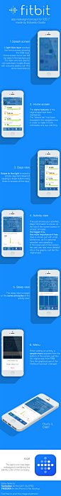 FitBit IOS7的概念应用程序Behance